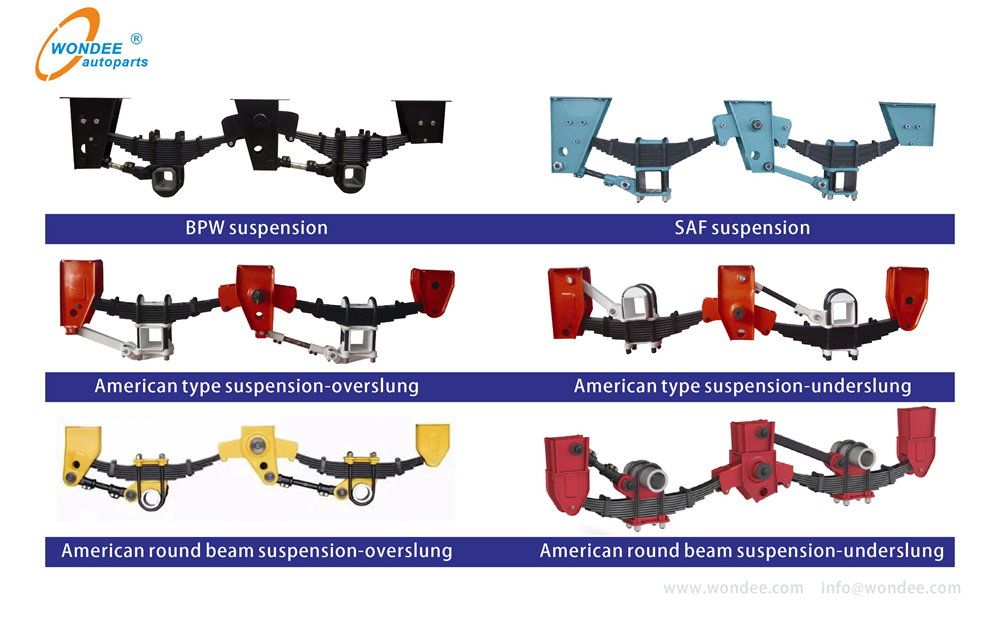 2axle 3axle American FUWA Type Mechanical Suspensions for Heavy Duty