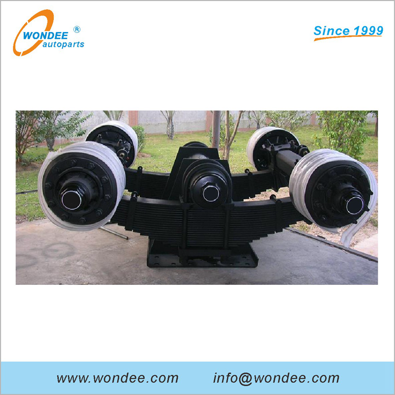 28T Low Mounting Plate Drum Type Bogie for Semi Trailer And Truck