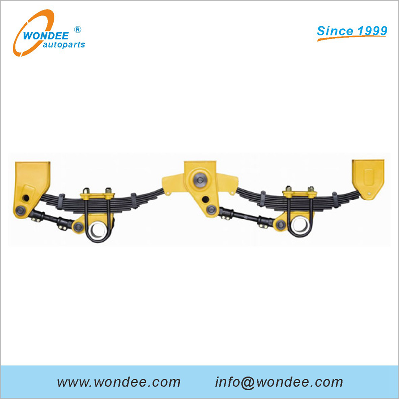 Tandem and Tri-axle Semi Trailer Mechanical Suspensions with Leaf Spring 80x13-10L for Indonesia Market