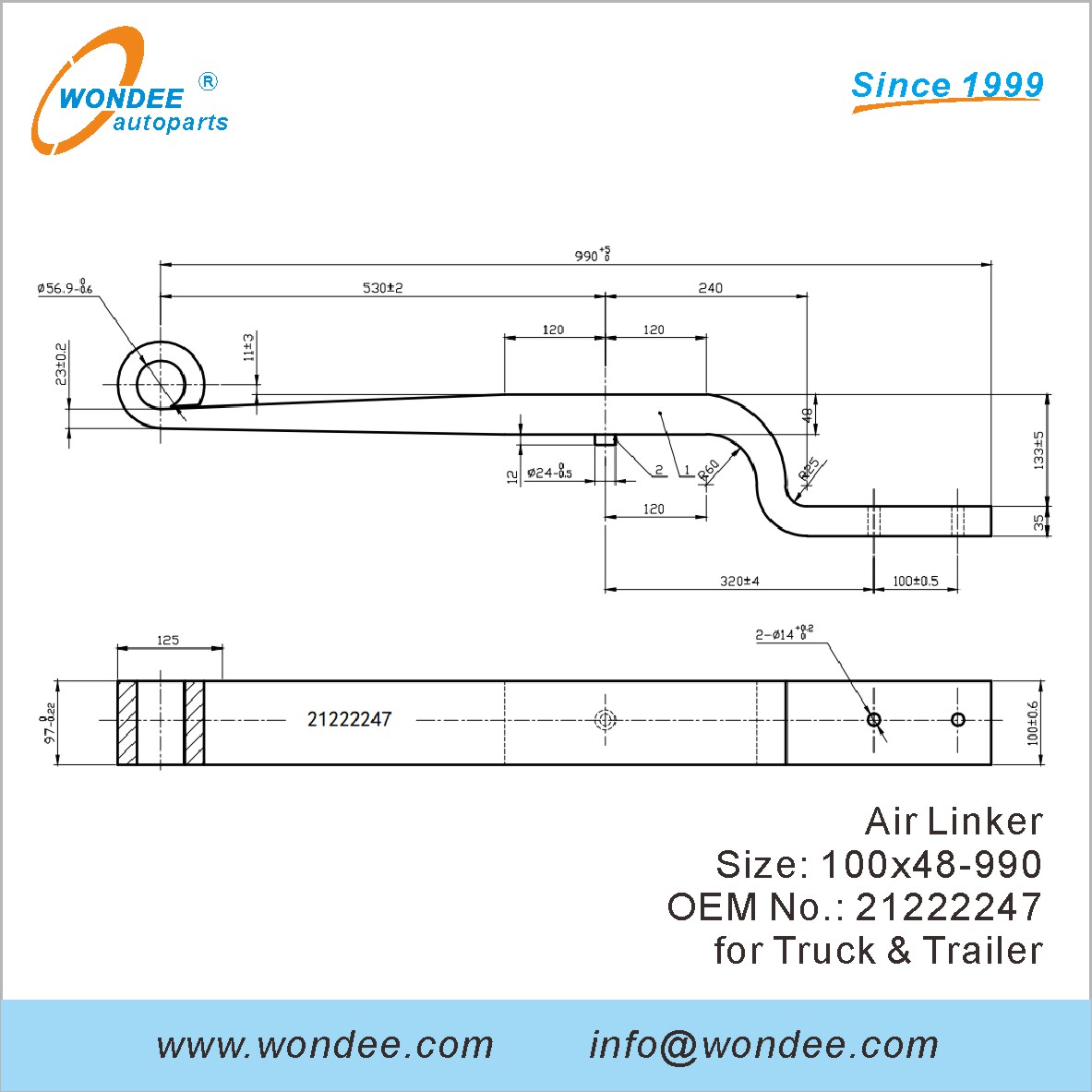 Different Type OEM Number Leaf Springs Air Linkers for Trailers & Trucks