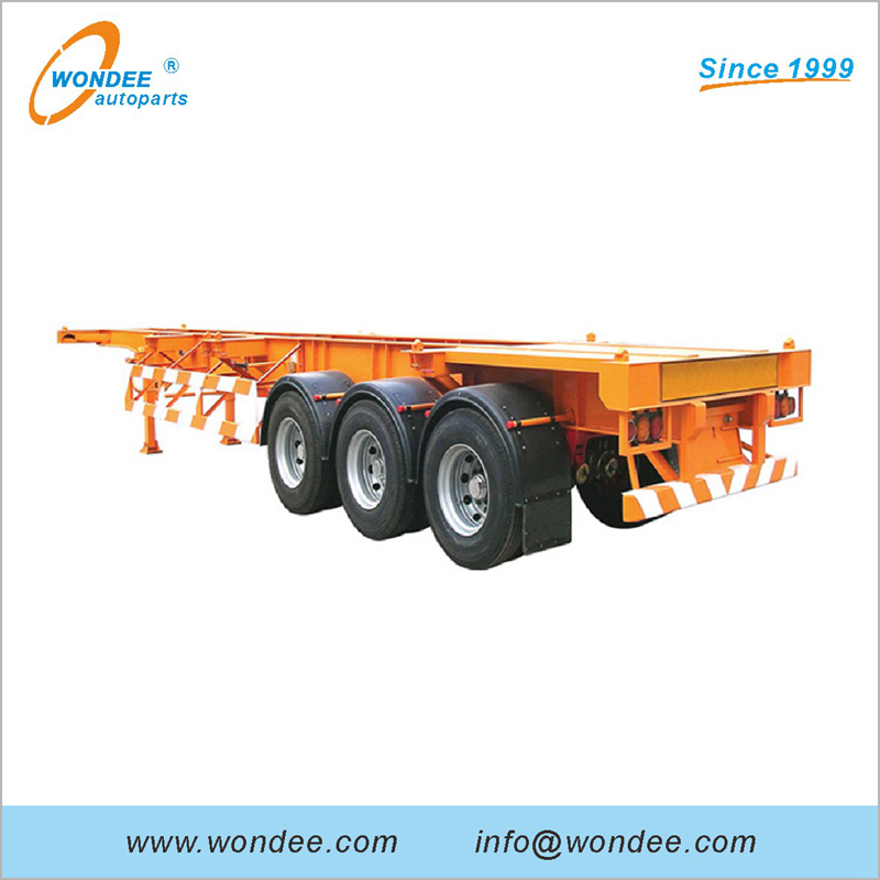 2-axle 3-axle 20/40/45 Feet Skeletal Semi Trailer Chasssis for Container Transportation