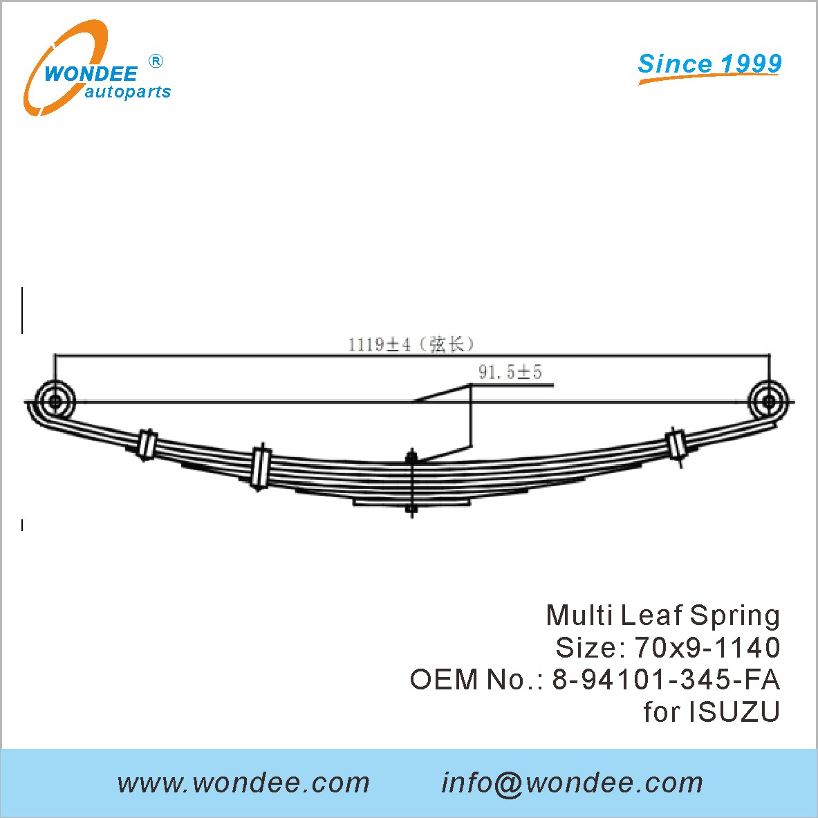 Different Type OEM Number Leaf Springs Air Linkers for Trailers